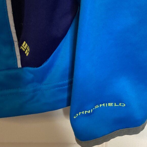Columbia Omni-Shield Men's Sports Activewear Soft Shell Blue Jacket Size XL - Picture 5 of 11